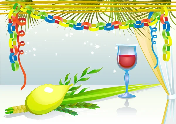 Feliz Sukkot. — Vector de stock