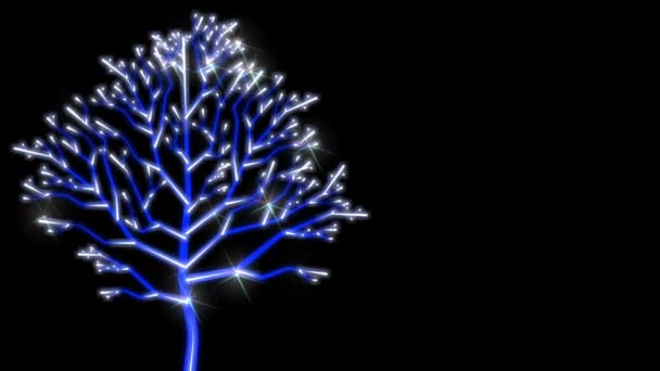 Growing up tree animated decorative — Stock Video