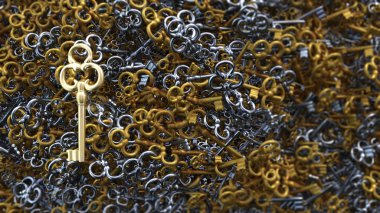 altın anahtar kavram olarak başarı ve fikir