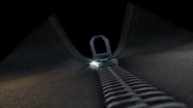unzipping fermuar, gerçekçi 3d animasyon, moda geçiş