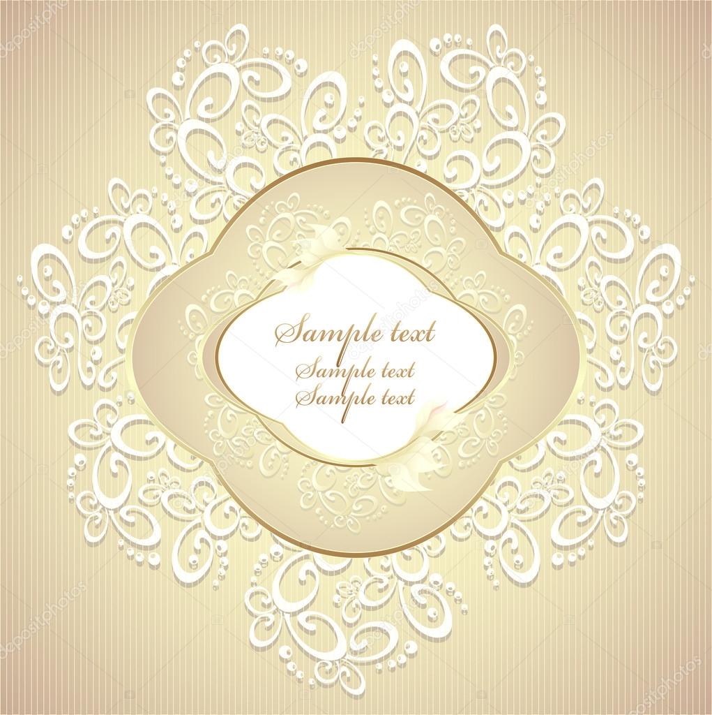 Wedding or sweet frame with petals and lace