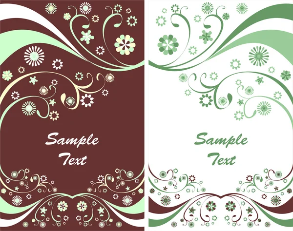 Two spring flyers or floral backgrounds — Stok Vektör