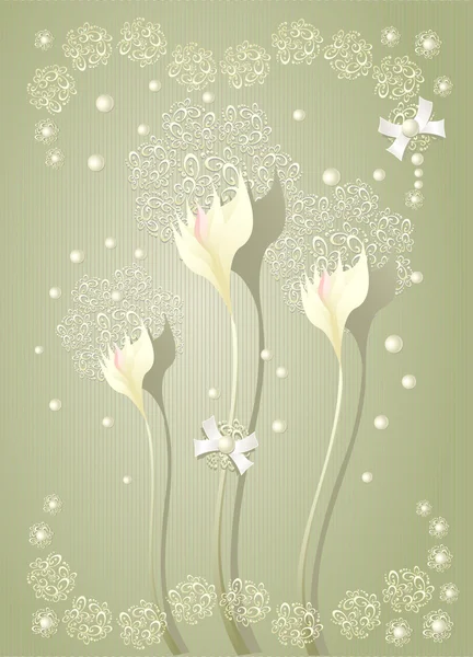 Elegante luz scrapbooking fundo floral — Vetor de Stock