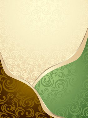 soyut Dikişsiz desen veya arka planı yeşil ve kahverengi