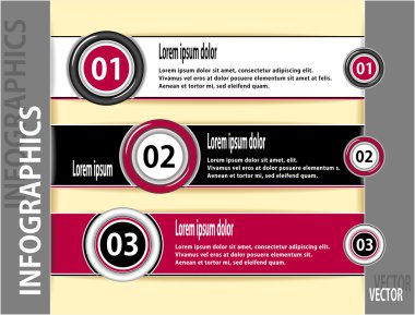 Set modern banners or template of infographics clipart