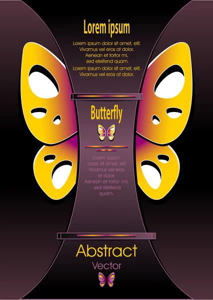 Modern arka plan ile dekore kelebek — Stok Vektör