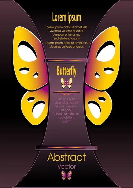Moderna bakgrund med dekorera fjäril — Stock vektor