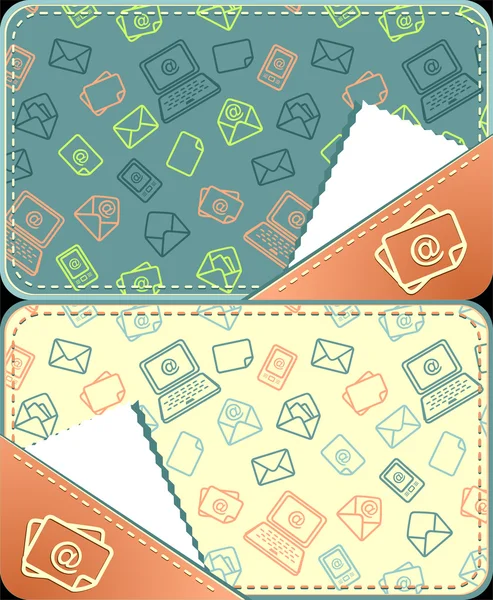 Set seamless pattern of email — Stock Vector