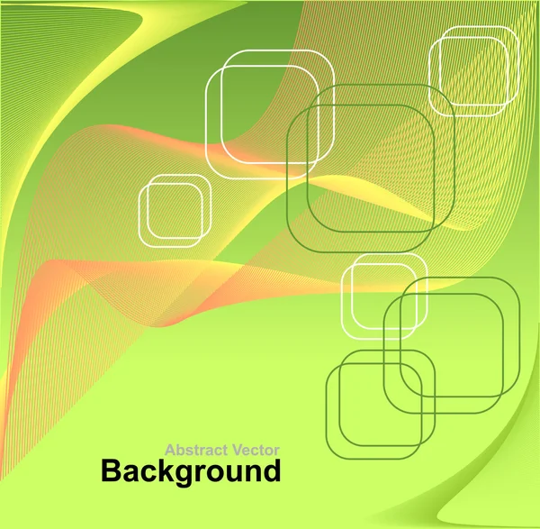 Abstract background in green orange yellow colors — Stockový vektor