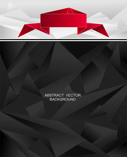 Fundo geométrico abstrato com fita de origami — Vetor de Stock