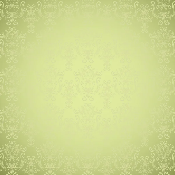 Seamless pattern in Victorian style light green colors — Stock Vector