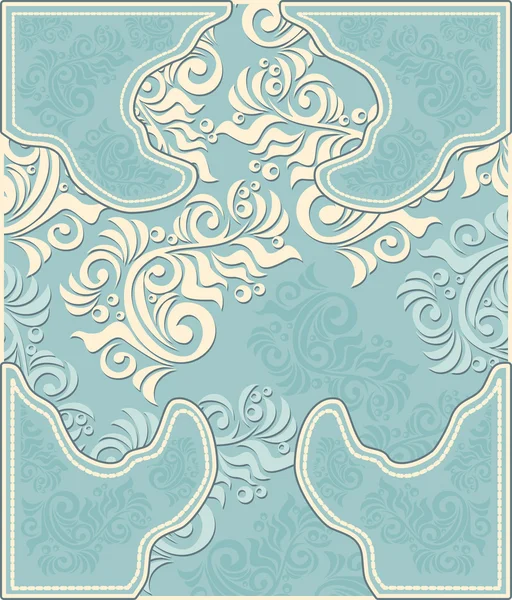 Decorative floral background in pastel blue colors — Stock Vector