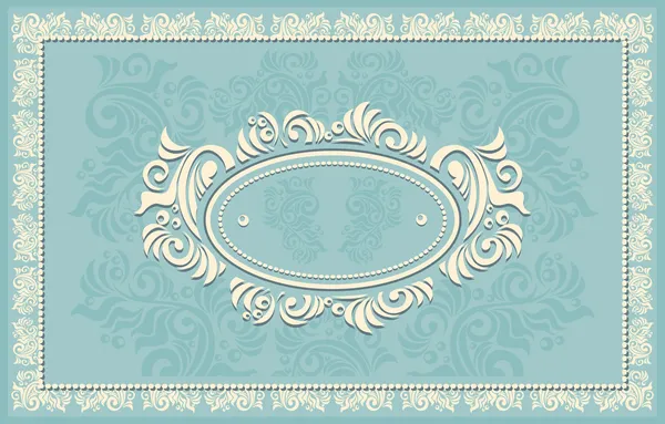 daveti veya kareye veya etikete floral mavi arka plan ile