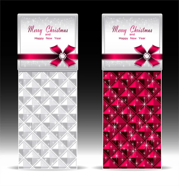 Banner oder Geschenkkarte mit geometrischem Schleifenmuster für Einladung oder Gratulation — Stockvektor