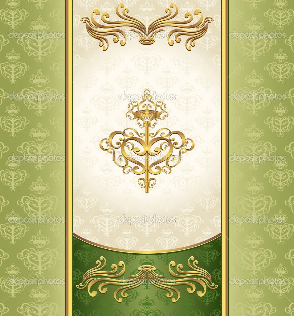 Royal Victorian background with seamless pattern