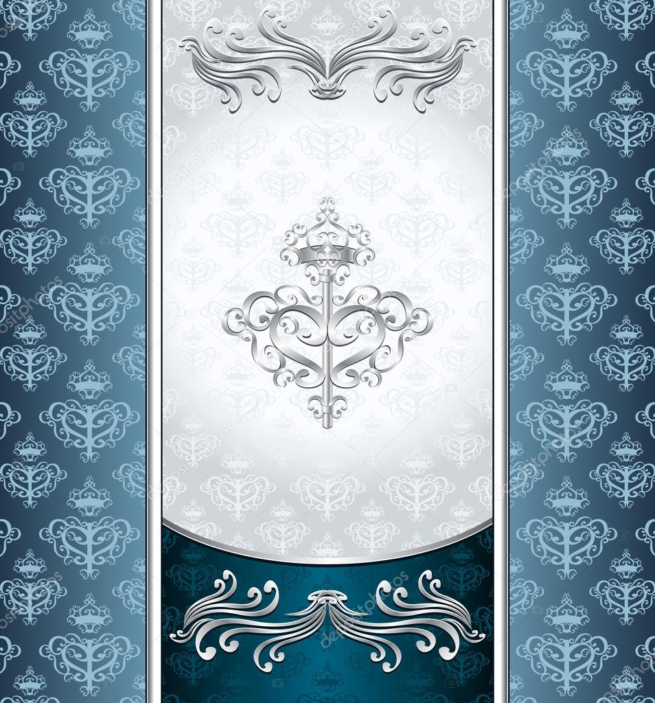 Royal Victorian background with seamless pattern