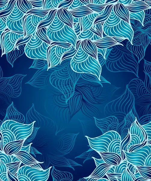 Fond floral abstrait avec des coquilles de fleurs algues — Image vectorielle