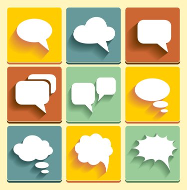konuşma balonu Icons set