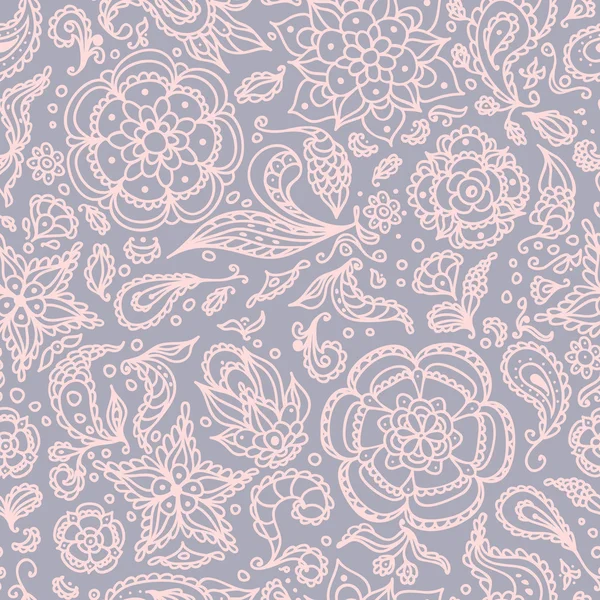 Motif floral abstrait sans couture ou fond gris rose — Image vectorielle