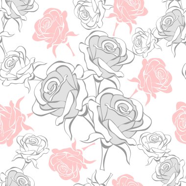 Güllerle kusursuz desen