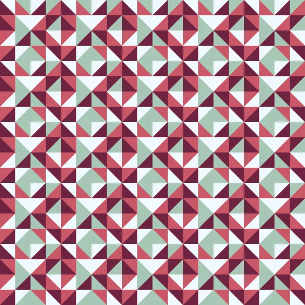 Patrón sin costura con cuadrados y triángulos — Archivo Imágenes Vectoriales