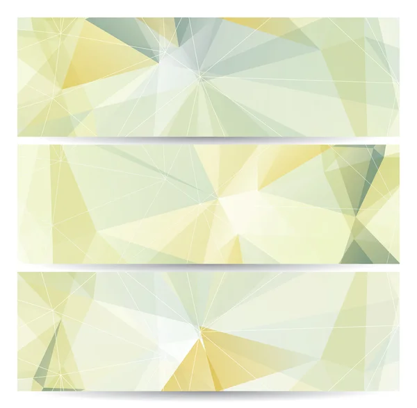 Abstracte geometrische banners (headers) — Stockvector