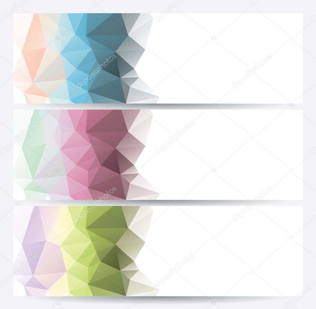 abstract geometric banners (headers)