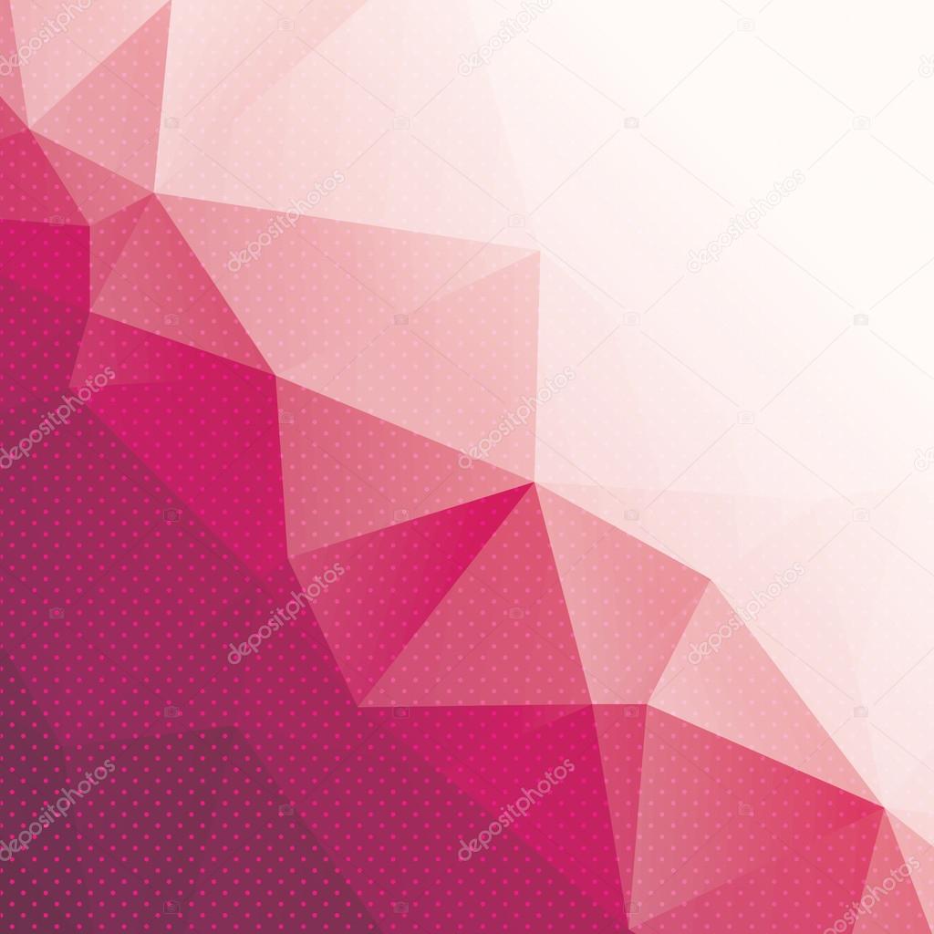 abstract pink triangle background with dots