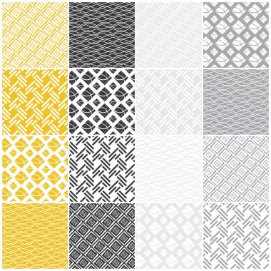 kesintisiz geometrik desenler: kareler, çizgiler, dalgalar