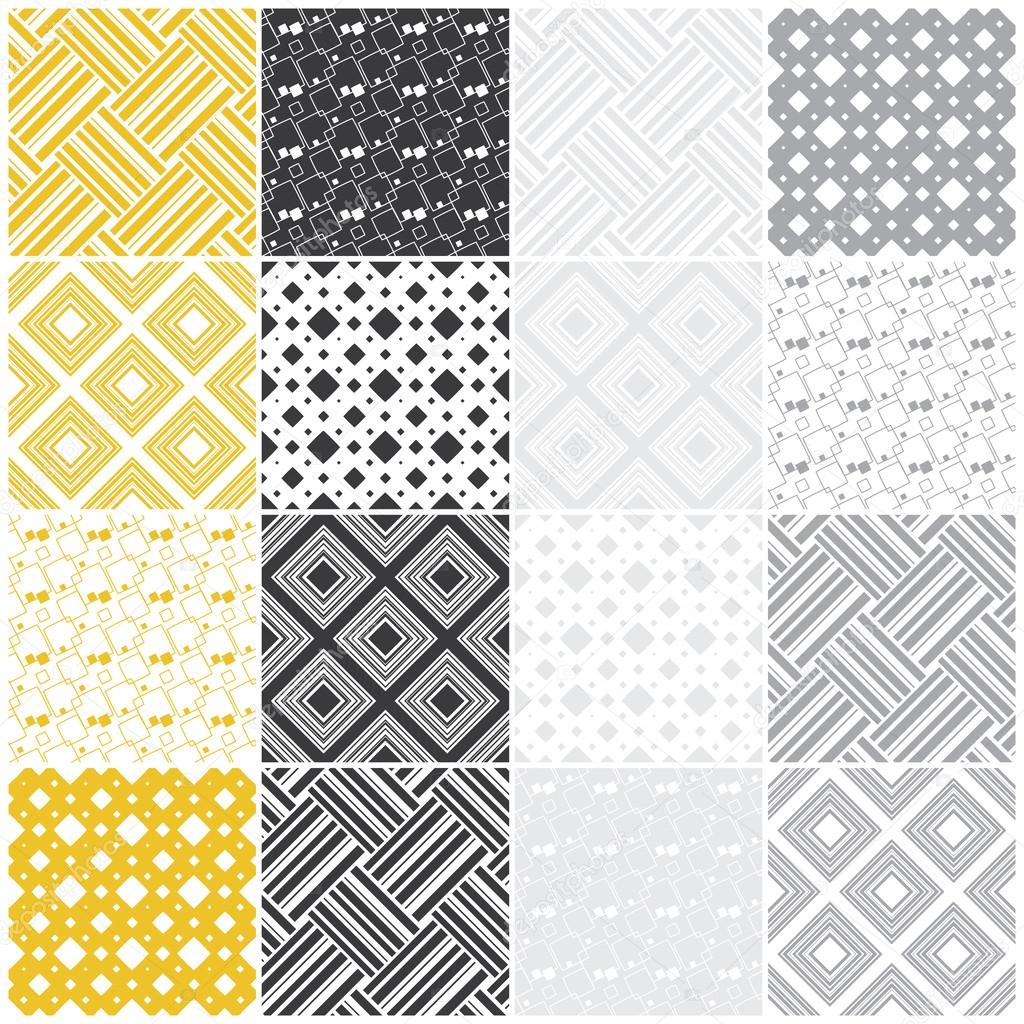 geometric seamless patterns: squares and stripes