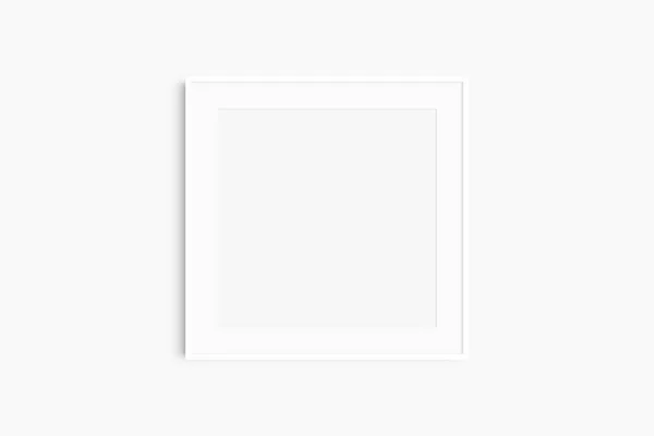 Frame Mockup Čtvereční Jednoduchá Bílá Maketa Čistý Moderní Minimalistický Bystrý — Stock fotografie
