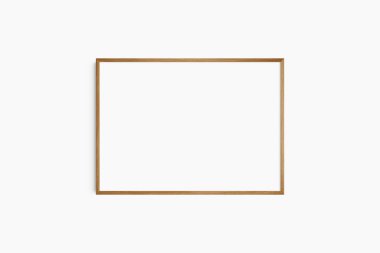 Horizontal frame mockup 7:5, 70x50, A4, A3, A2, A1 landscape. Single cherry wood frame mockup. Clean, modern, minimalist, bright. clipart