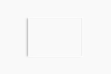 Yatay çerçeve modeli 7: 5, 70x50, A4, A3, A2, A1 manzarası. Tek beyaz çerçeve modeli. Temiz, modern, minimalist, parlak.