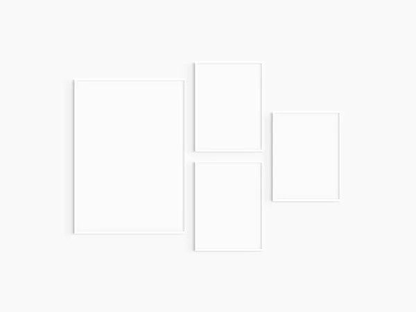 Galeriewandattrappe Set Mit Weißen Rahmen Galeriewandattrappe Ein 50X70 Und Drei — Stockfoto