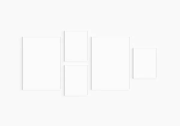 Galeriewandattrappe Set Mit Weißen Rahmen Galeriewandattrappe Zwei 50X70 Und Drei — Stockfoto