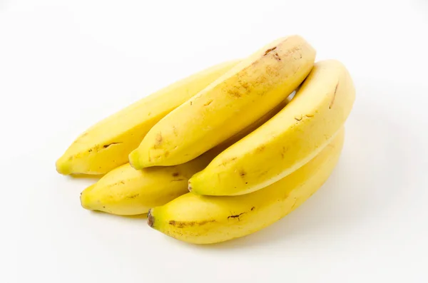 Egy Csomó Banán Elszigetelt Fehér Alapon — Stock Fotó