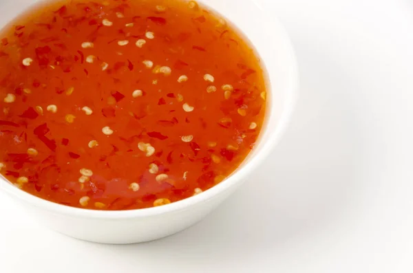 Sweet Chili Sauce White Background — Stock Photo, Image