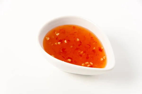 Sweet Chili Sauce White Background — Stock Photo, Image