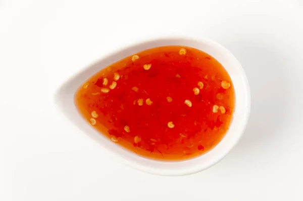 Sweet Chili Sauce White Background — Stock Photo, Image