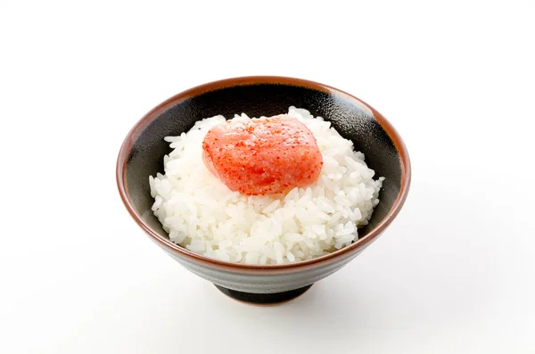 Japon Yemeği Beyaz Pirinç Üzerine Karashi Mentaiko — Stok fotoğraf