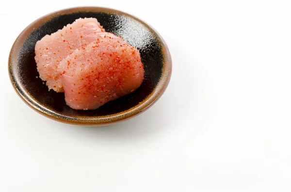 Japanska Karashi Mentaiko Kryddig Kryddad Torskrom — Stockfoto