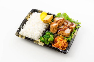 Japon yemeği, ama Hirekatsu Bento, domuz pirzolası.