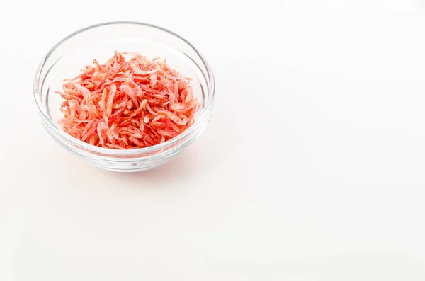 Dried Krill White Background — Stock Photo, Image