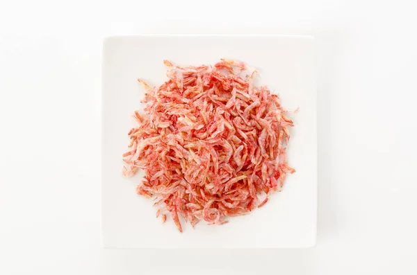 Dried Krill White Background — Stock Photo, Image