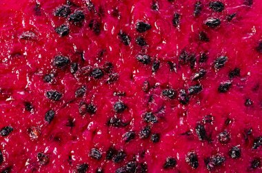 close up of Fresh sliced red dragon