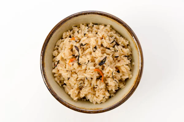 Kufajuicy (Okinawa usulü pilav), Okinawa mutfağı, Japon yemeği, pirinç Hijiki deniz yosunu, havuç ve domuz suyu karışımı..