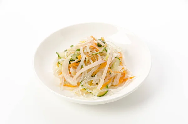 Vermicelli Vegetal Salada Presunto — Fotografia de Stock