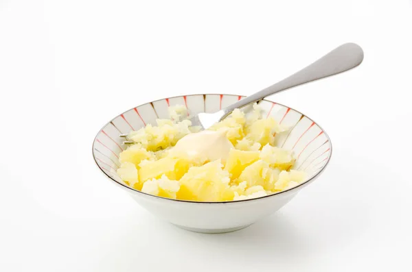 ポテトサラダ蒸しジャガイモをマッシュ — ストック写真
