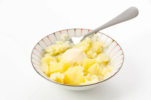 Potatissallad Mosa Ångad Potatis — Stockfoto