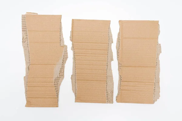 Torn Cardboard Kraft Cardboard Rim — стокове фото